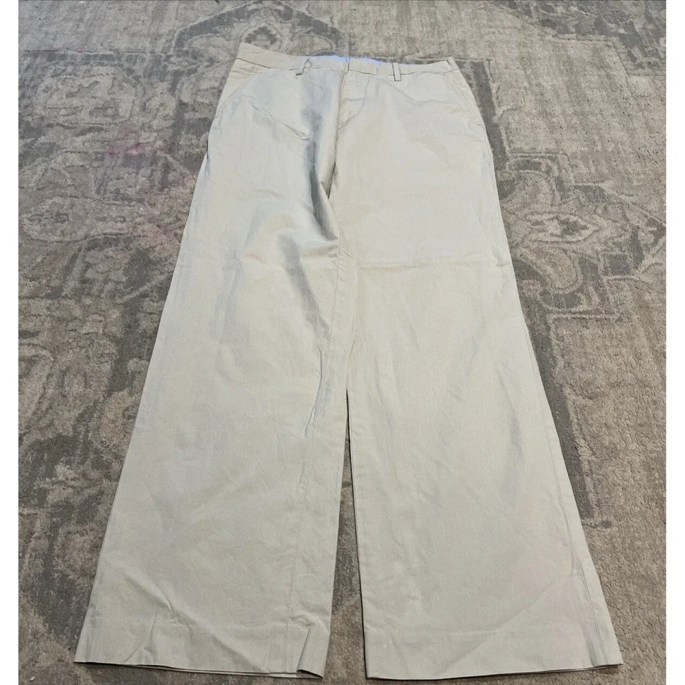 MENS Banana Republic Dress Chino Beige‎ Pinstripe 30 X 32 kahki pants